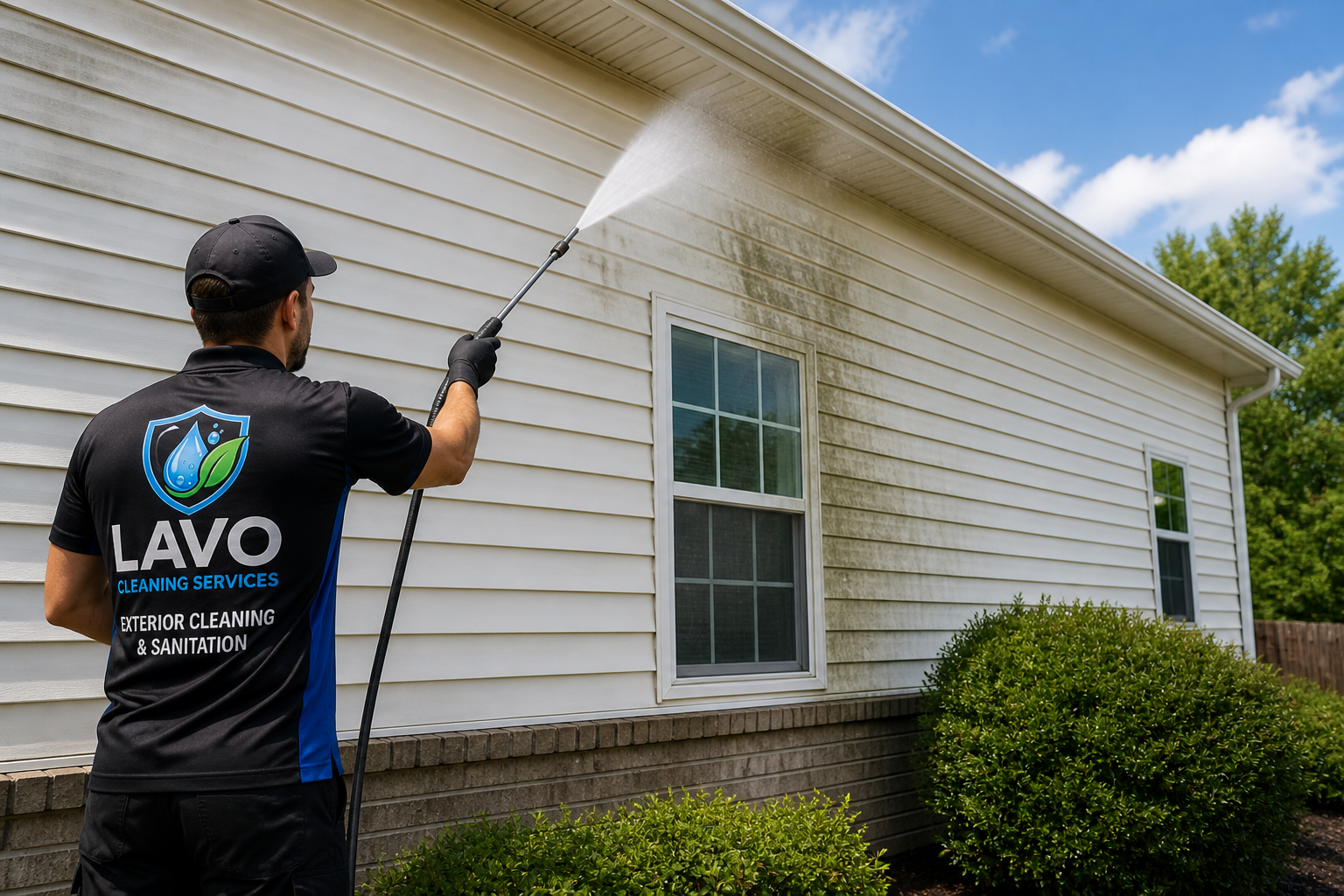 Exterior house washing and cleaning service