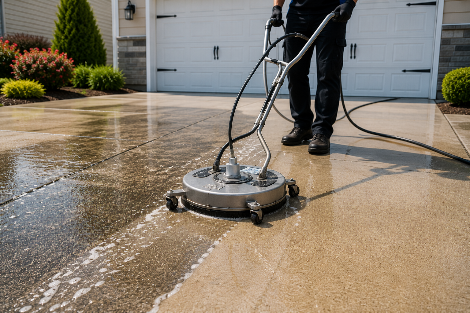 Concrete and driveway cleaning service